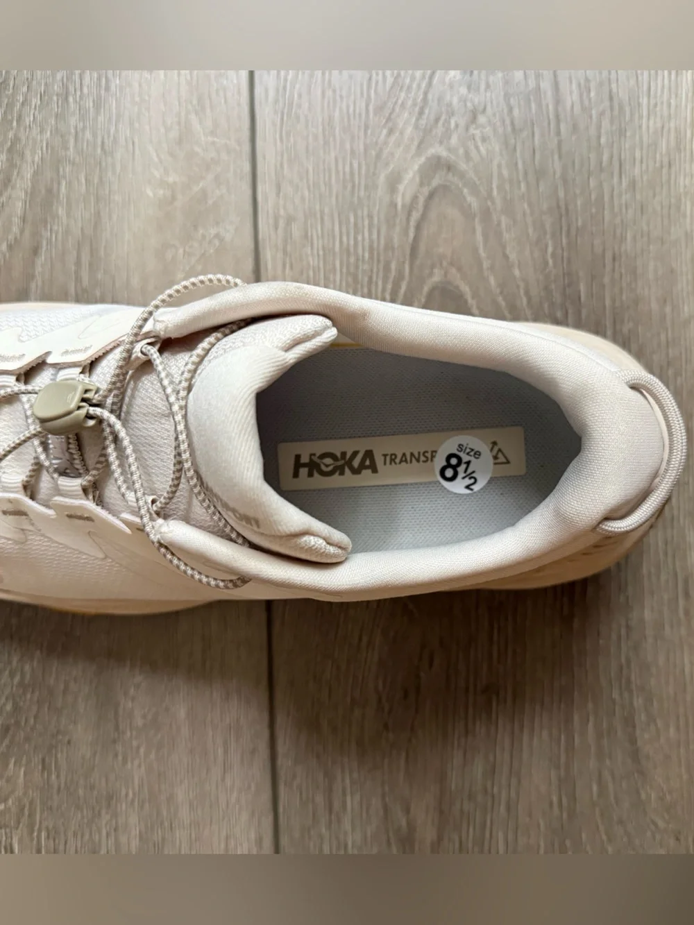 Hoka Transport Eggnog Womens 8.5 Walking Hiking Shoe Cordura Vibram 1123154 EEGG